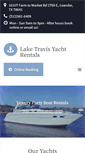 Mobile Screenshot of laketravisyachtrentals.com